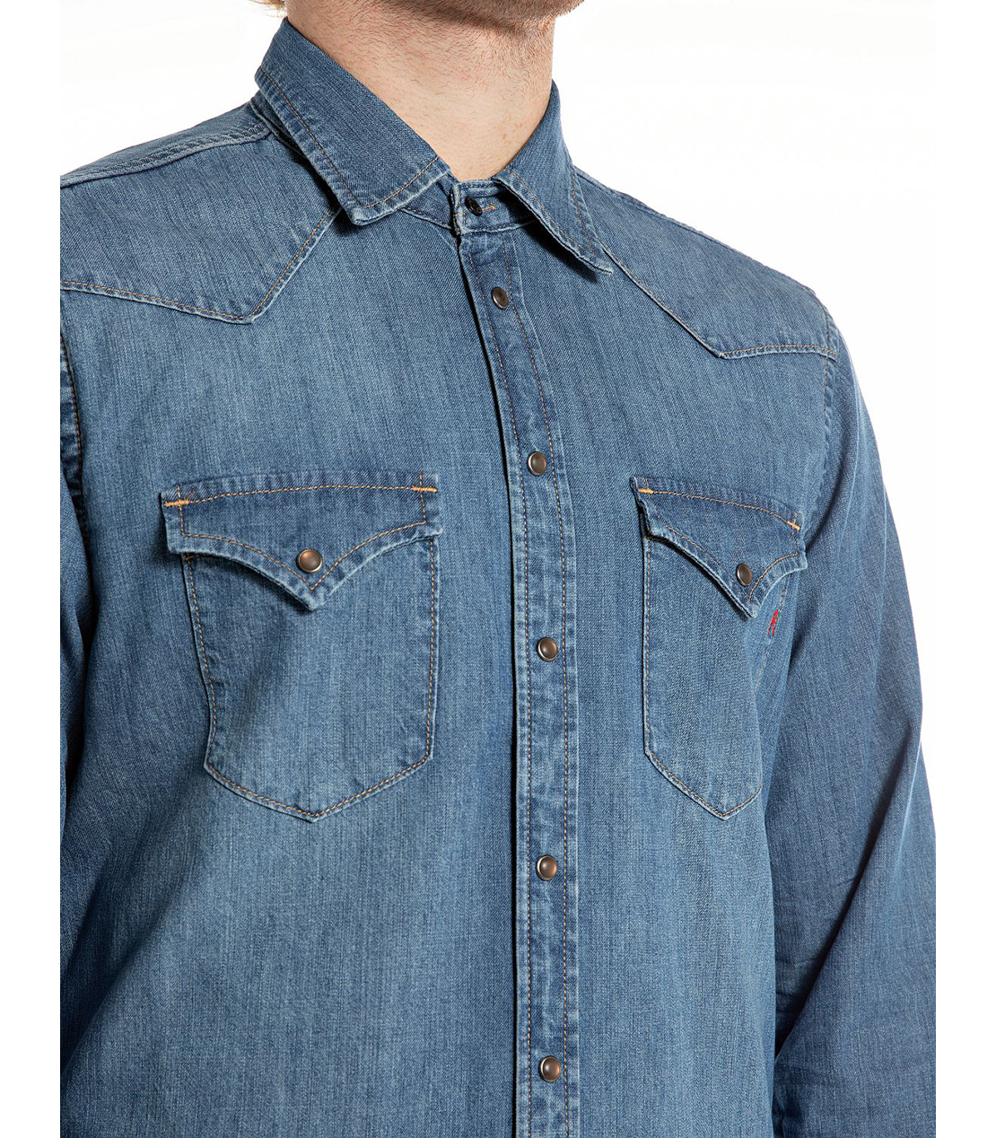 ウエスタンデニムシャツ 詳細画像 ブルー 3